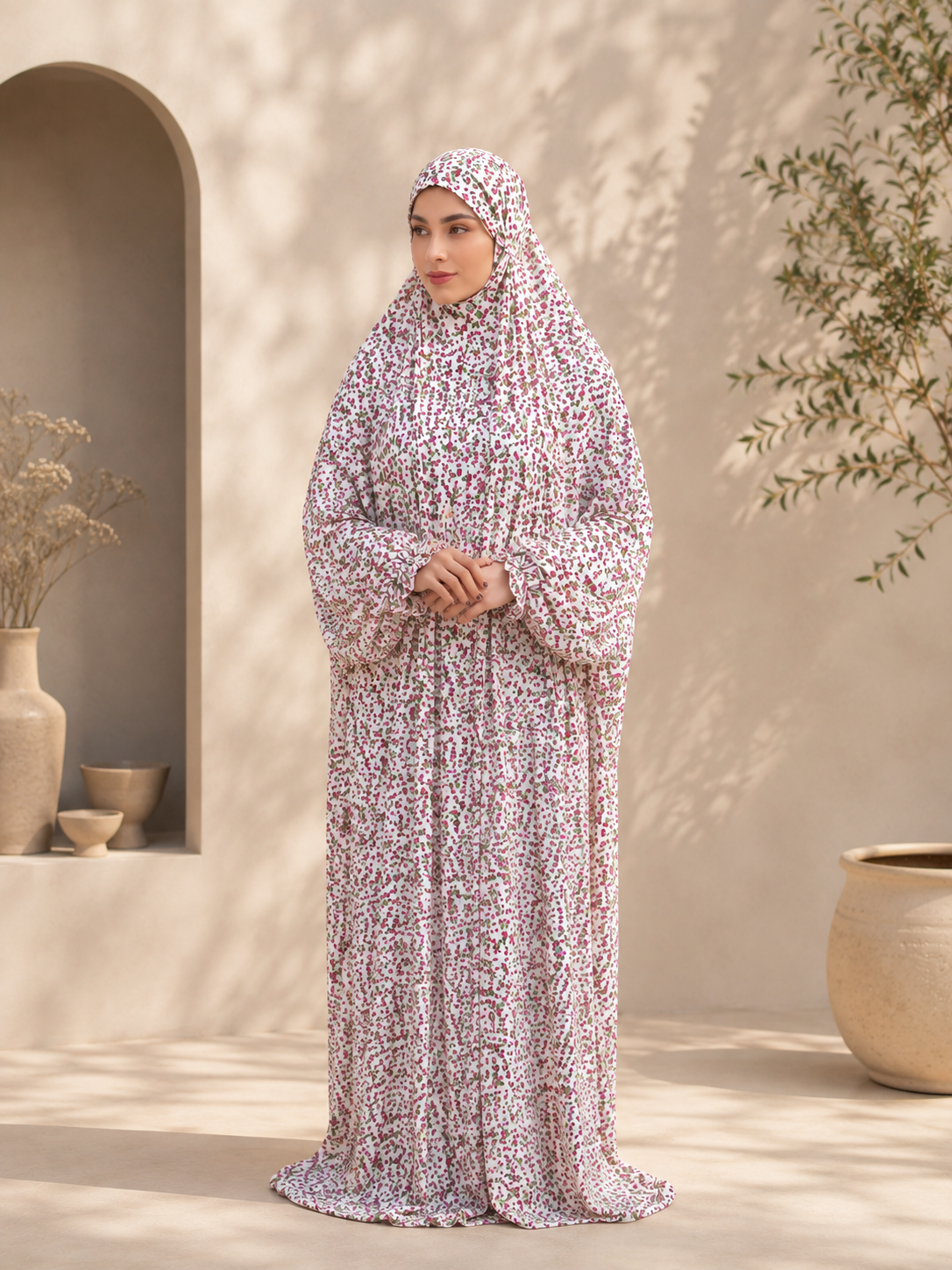 چادر نماز استین چین دار